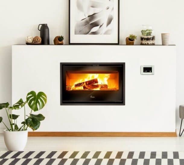 Lazunza Silver In Built Wood Heater (800/1000)