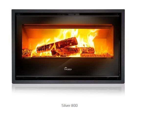Lazunza Silver In Built Wood Heater (800/1000), Size: 800