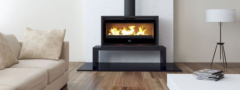 Lacunza Silver Freestanding Wood Heater (800/1000)
