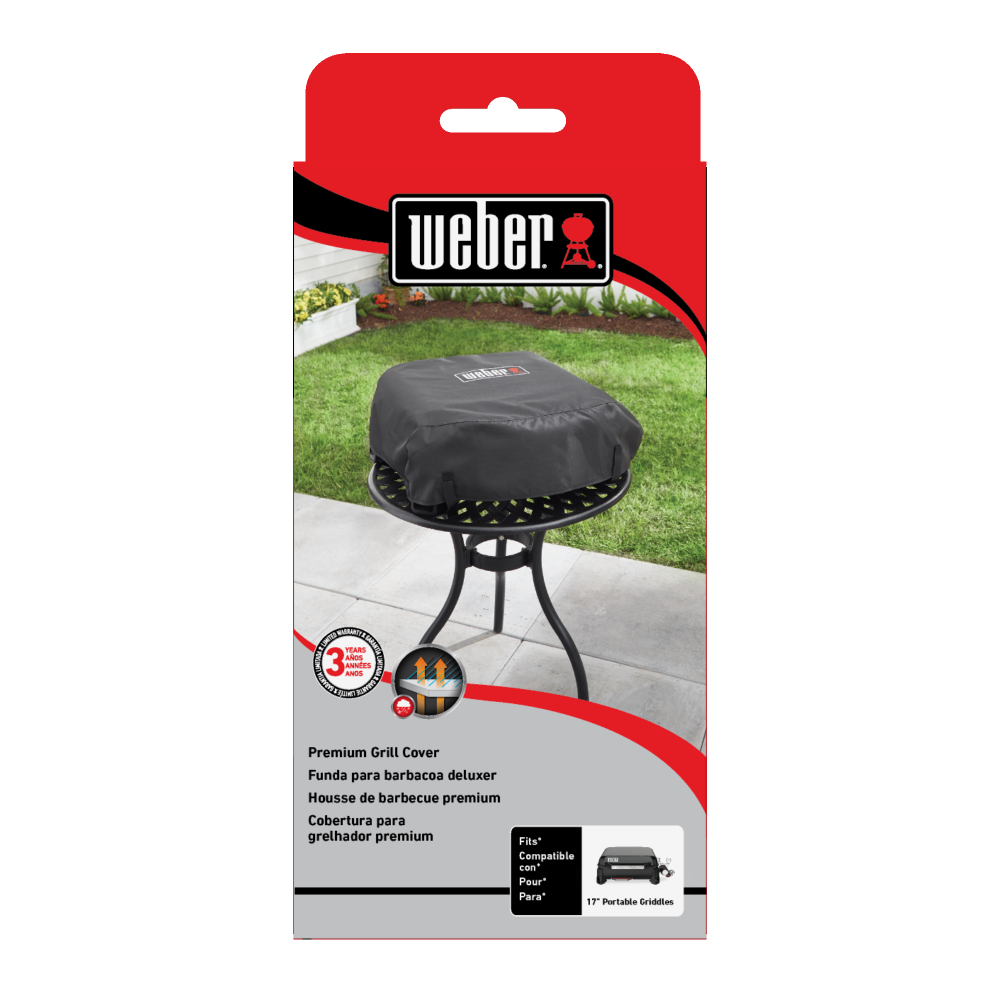 Weber Slate Series Premium Griddle Cover, Size: 17&quot; Slate Tabletop