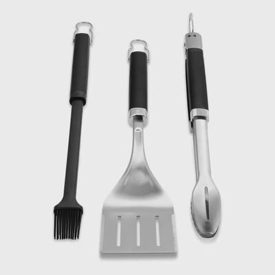 Weber 3 Piece Tool Set (Tongs, Spatula + Basting Brush)