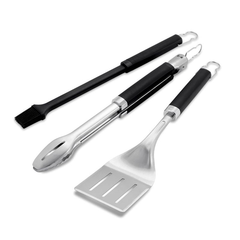 Weber 3 Piece Tool Set (Tongs, Spatula + Basting Brush)