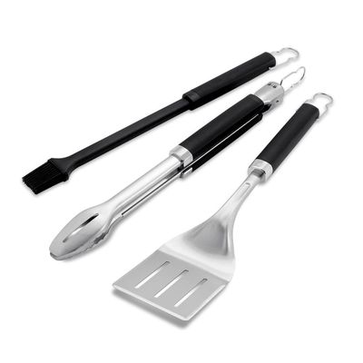 Weber 3 Piece Tool Set (Tongs, Spatula + Basting Brush)
