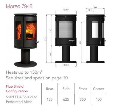 Morso 7948 Pedestal Freestanding Wood Heater