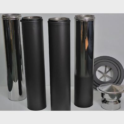 8" Pivot Fully Insulated Room Sealed 4m Flue Kit (Suits Freestanding Fireplaces)