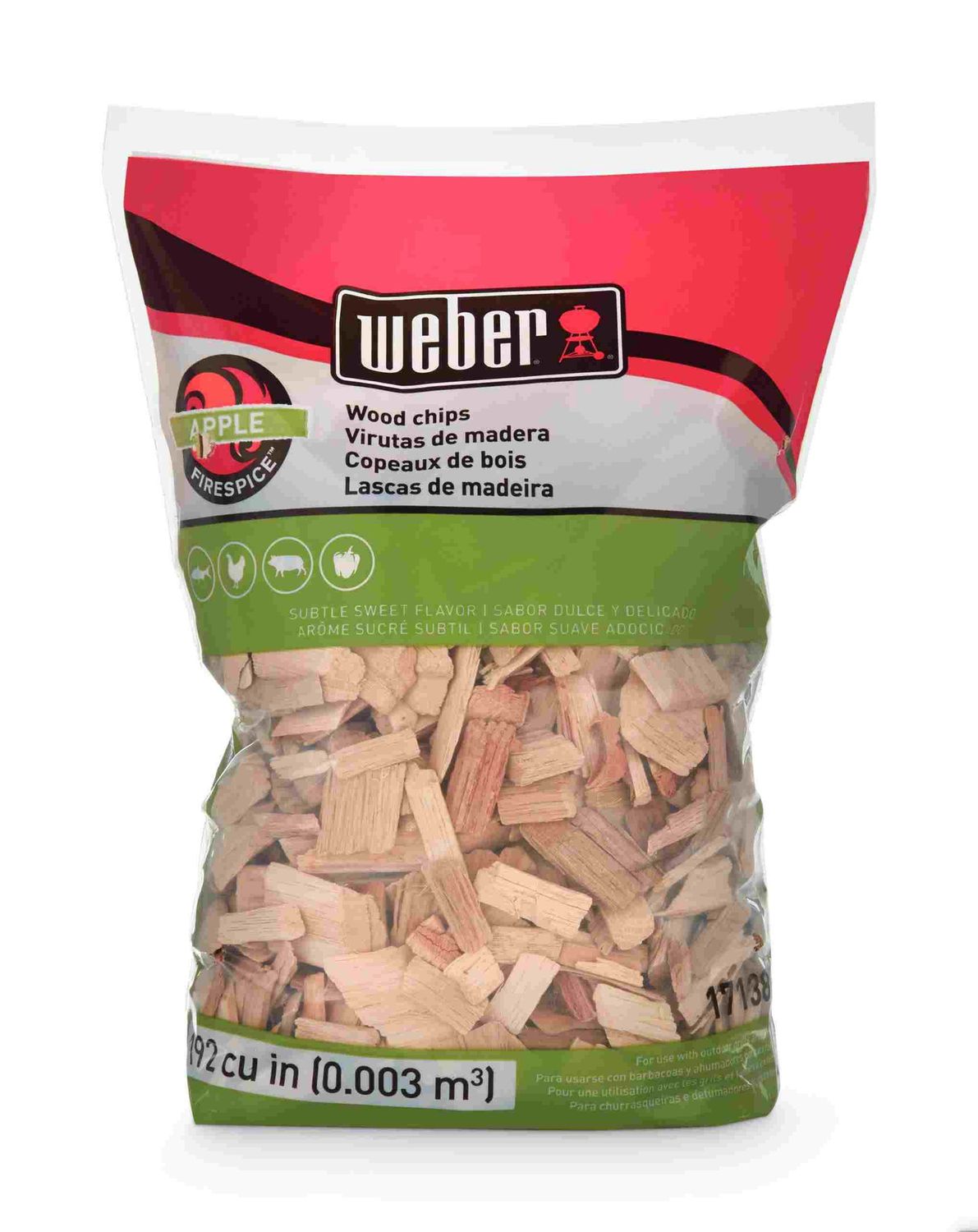 Weber Wood Chips 900g (Various Flavours), Flavour: Apple