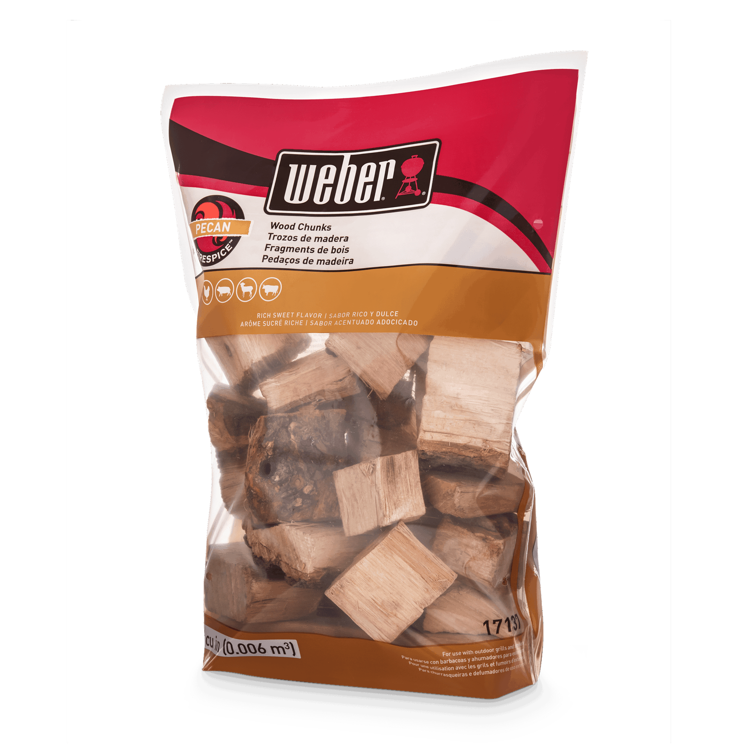 Weber Wood Chunks 1.8kg, Flavour: Pecan