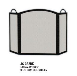 3 Fold Fire Screen (JC382BK)