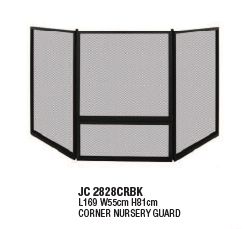Corner Nursery Fire Guard (JC2828CRBK)