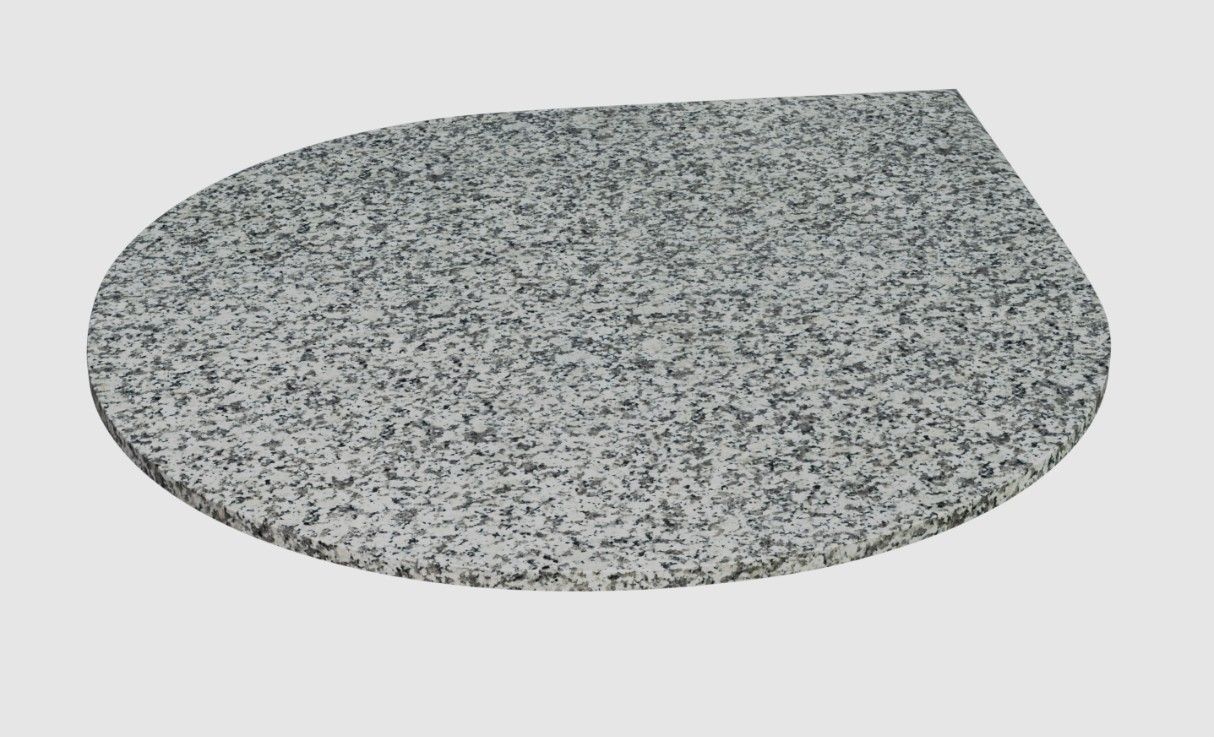 Granite Hearth - Lunar White, SHAPE: TEAR DROP, Size: 1050 mm