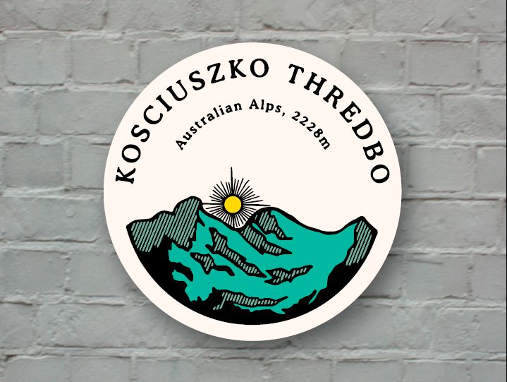 Thredbo Kosi Circle Sticker