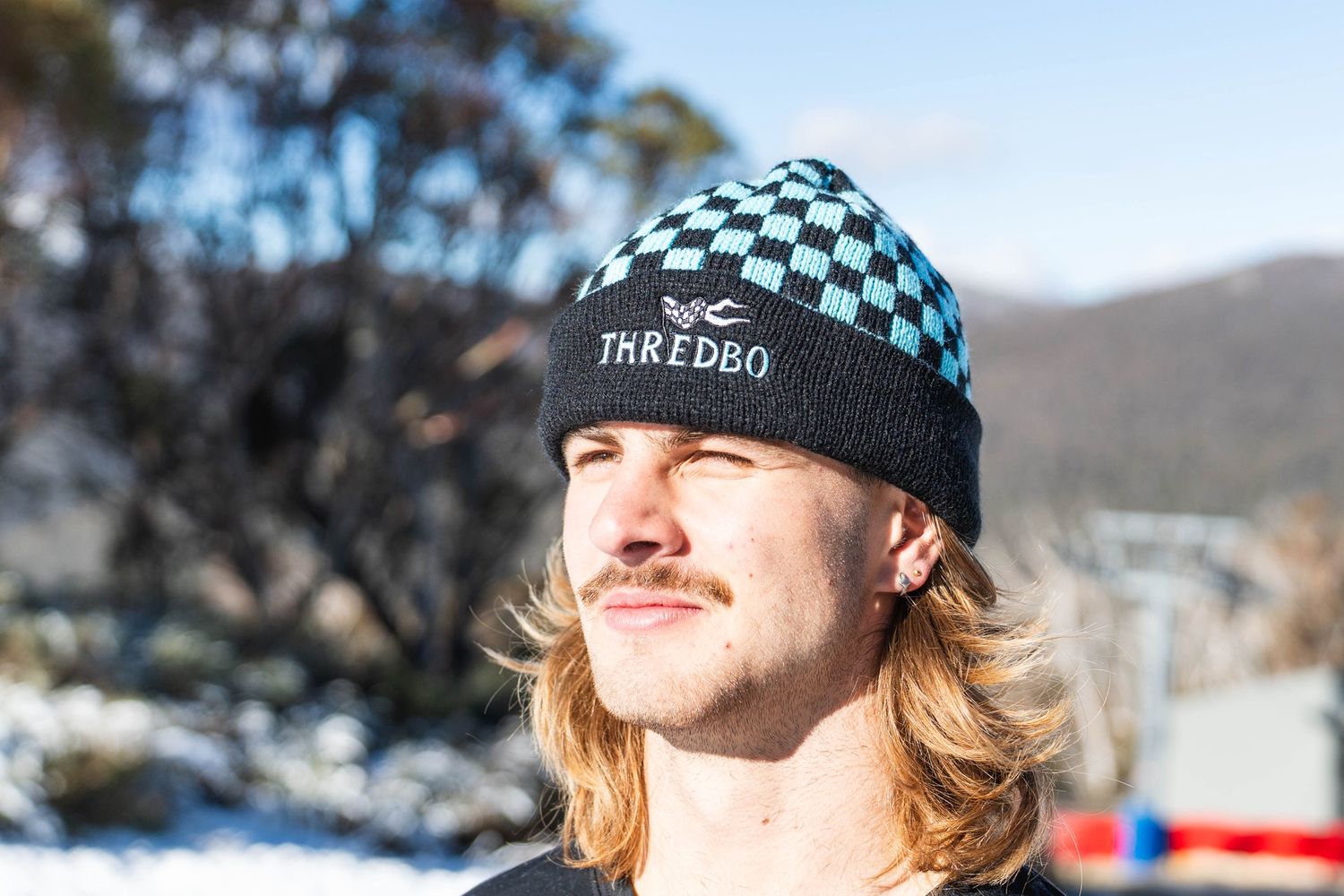 Thredbo Speed Racer Cozy Check Beanie, Colour: Atomizer