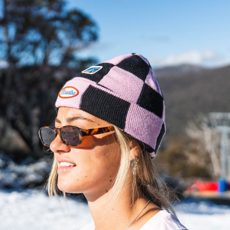 Thredbo Snow Circle Check Beanie