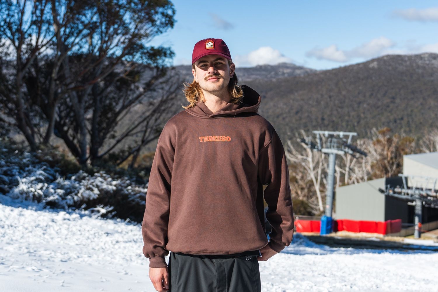 Thredbo Eastern Range OS Hoodie, Colour: Chocolate Torte, Size: XS