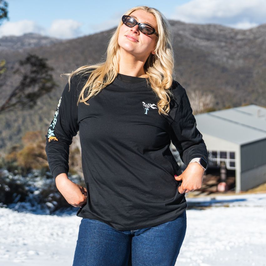 Thredbo Speed Racer LS Tee, Colour: True Black, Size: XS
