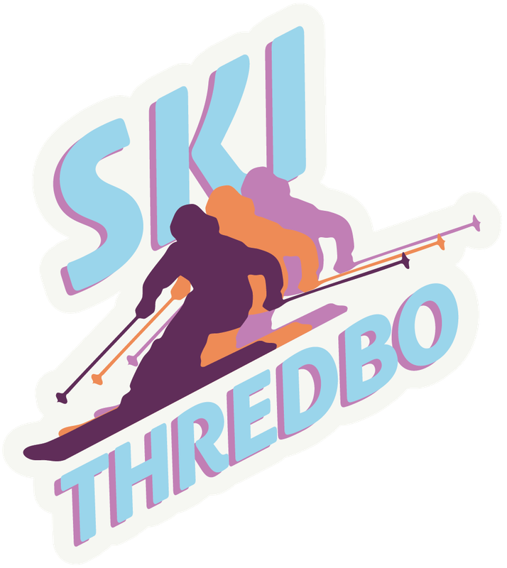 Thredbo Retro Ski Sticker