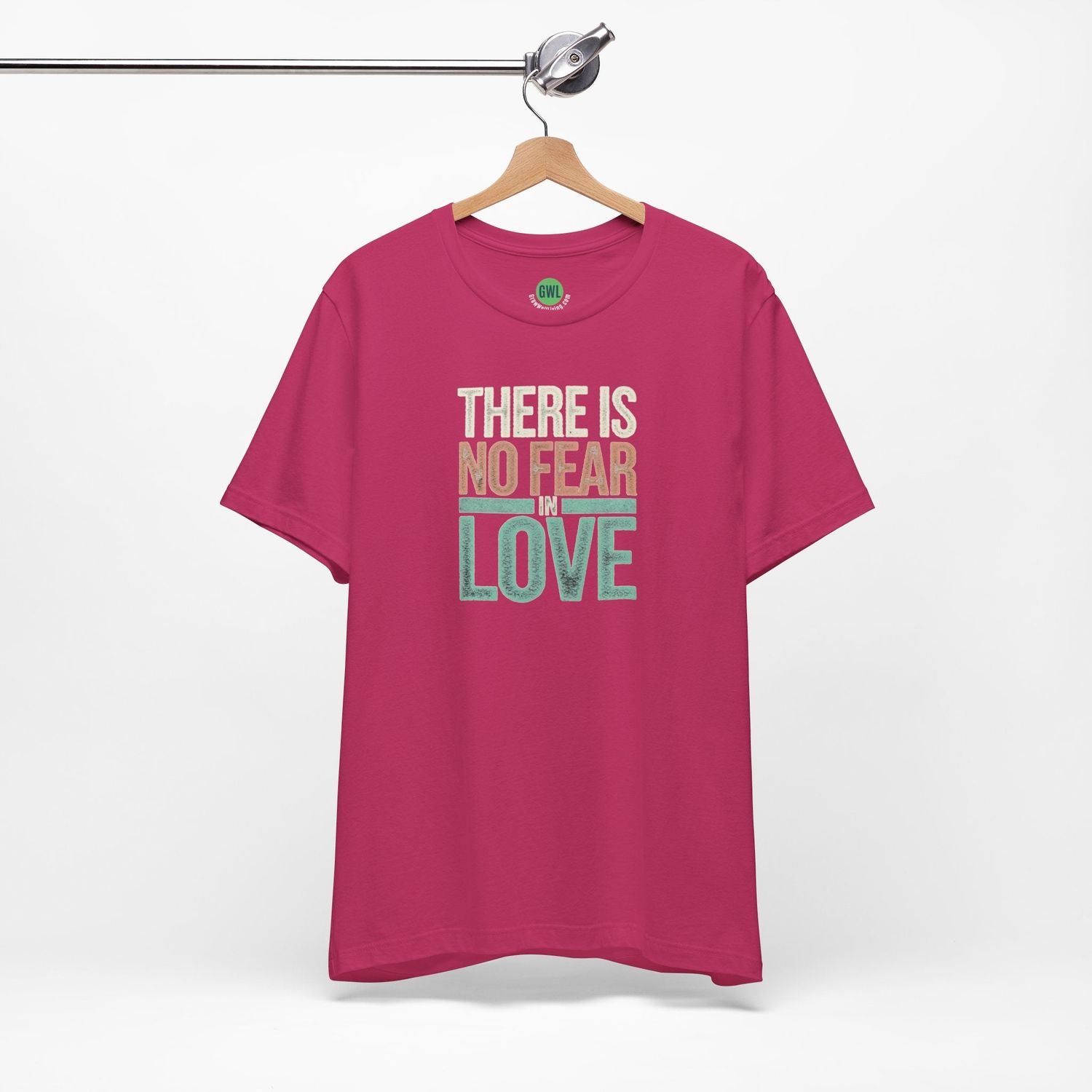 1 John 4:18 Pastel Christian Tee - There Is No Fear in Love