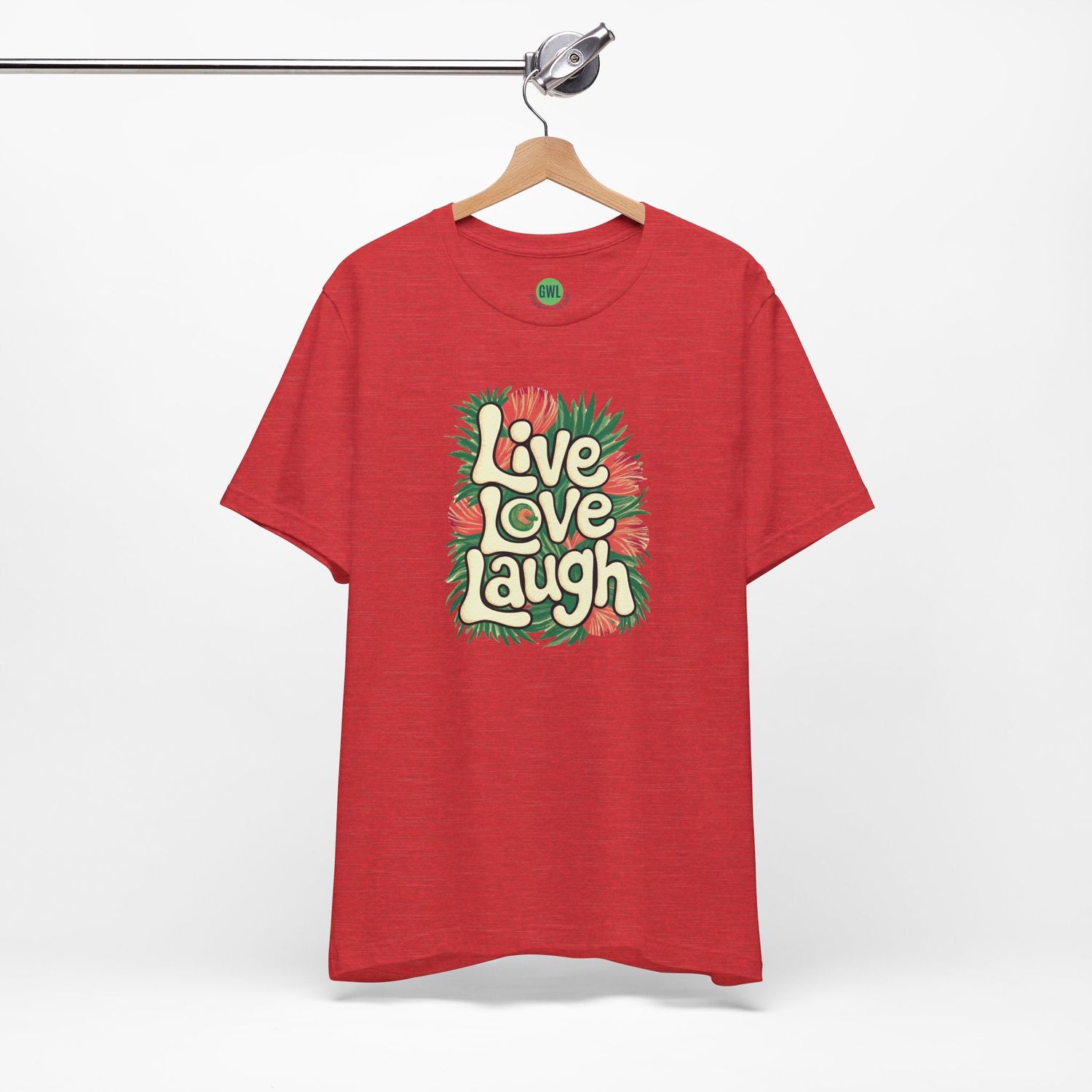 Faith-Inspired Floral T-Shirt - Live Love Laugh