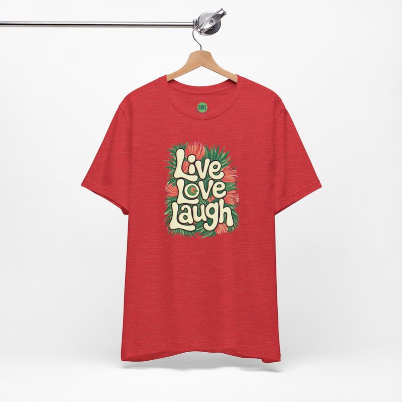 Faith-Inspired Floral T-Shirt - Live Love Laugh