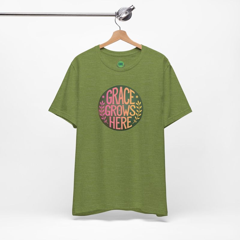 Botanical Christian Tee - Grace Grows Here