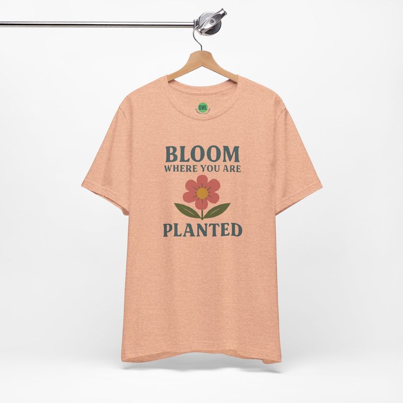 Retro Graphic Tee - Bloom Where You are Planted