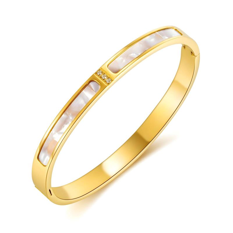Bracelet, 18K Gold Plated Steel