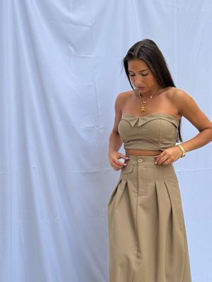 Conjunto Alfaiataria - Top + Saia MOCHY