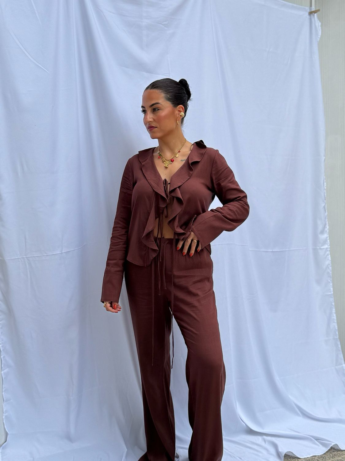 Conjunto Linhado - Camisa + Calça MOCHY