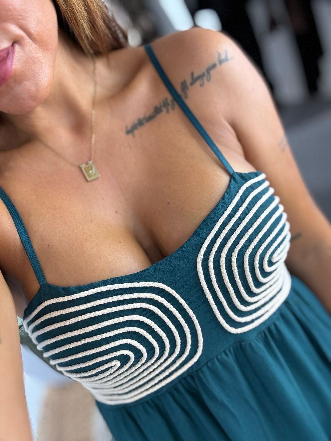 Vestido Linhado Corda