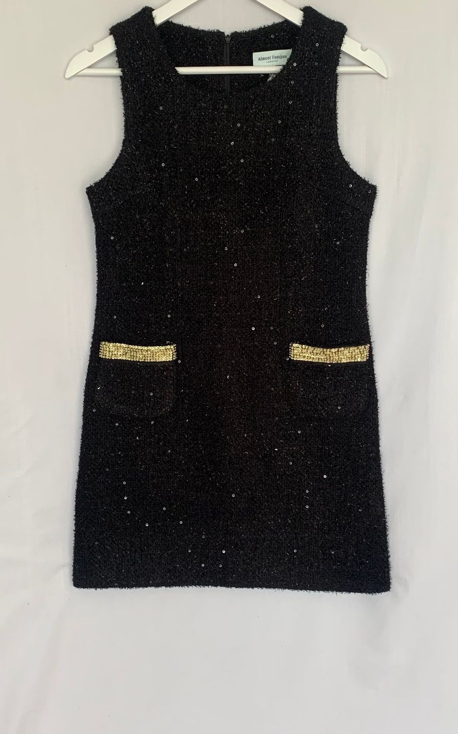 Almost Famous glitter boucle sleeveless dress new UK 8