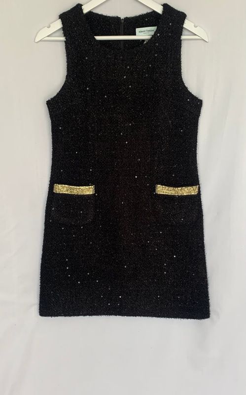 Almost Famous glitter boucle sleeveless dress new UK 8
