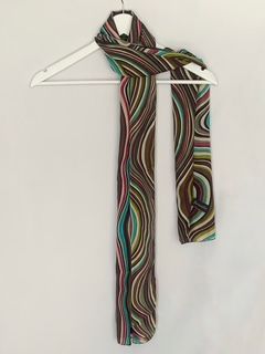 Accessorize wavy stripes silk scarf