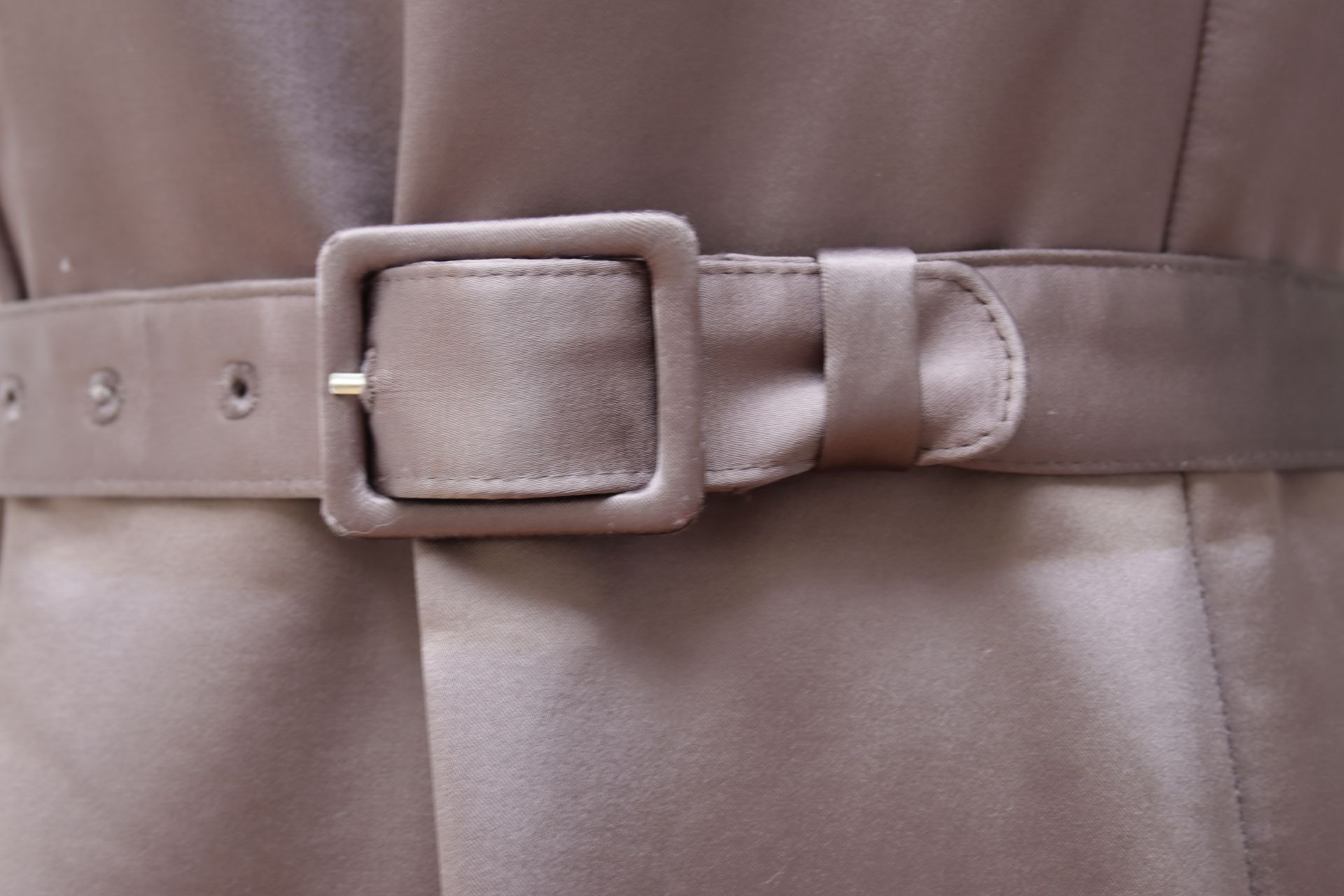 Monsoon coffee brown satin shift dress Size 14