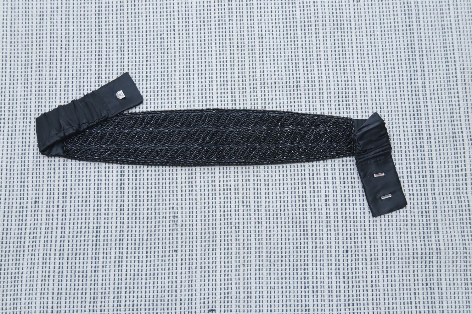 Next black satin beaded belt