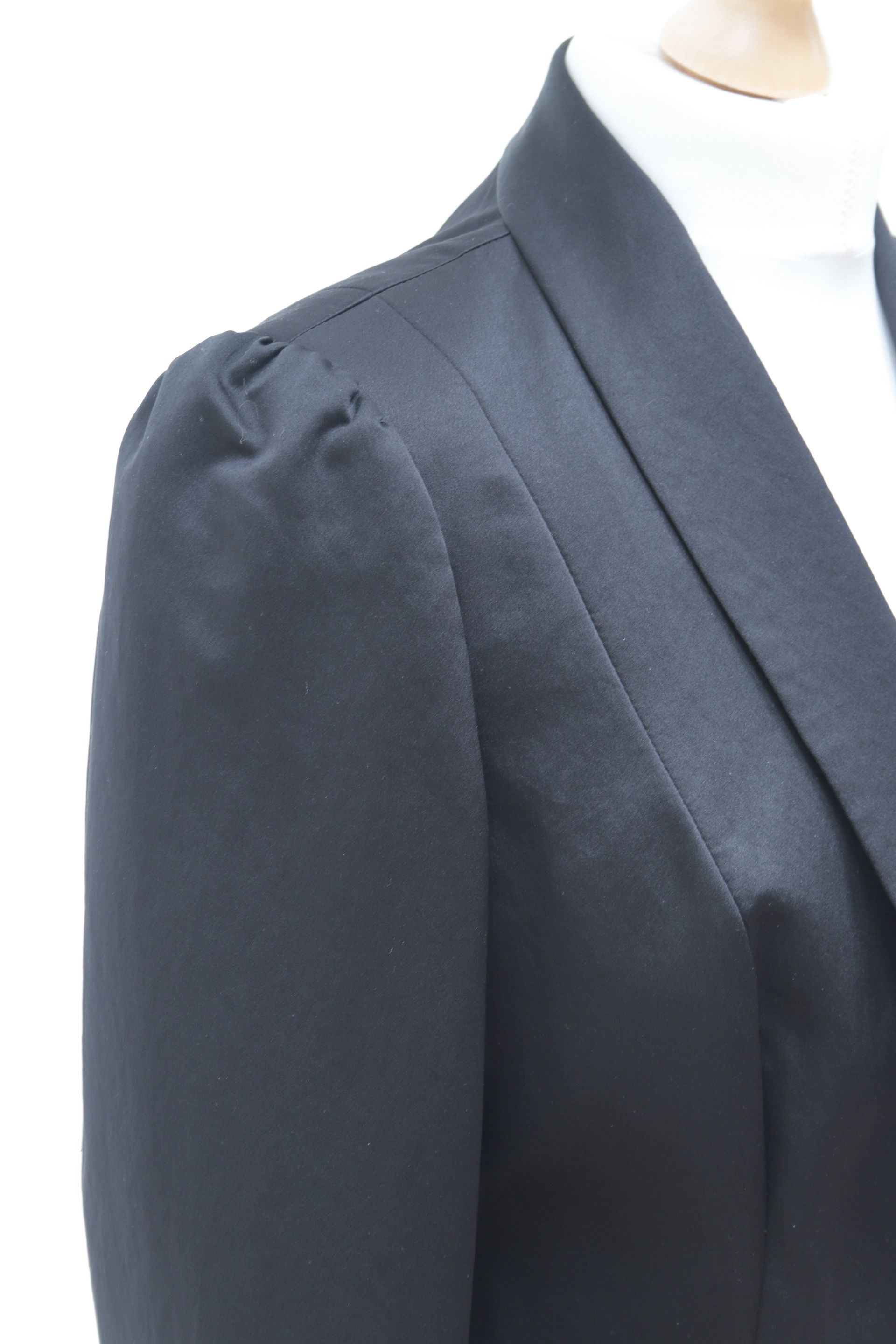Monsoon black satin tuxedo-style blazer Size 14