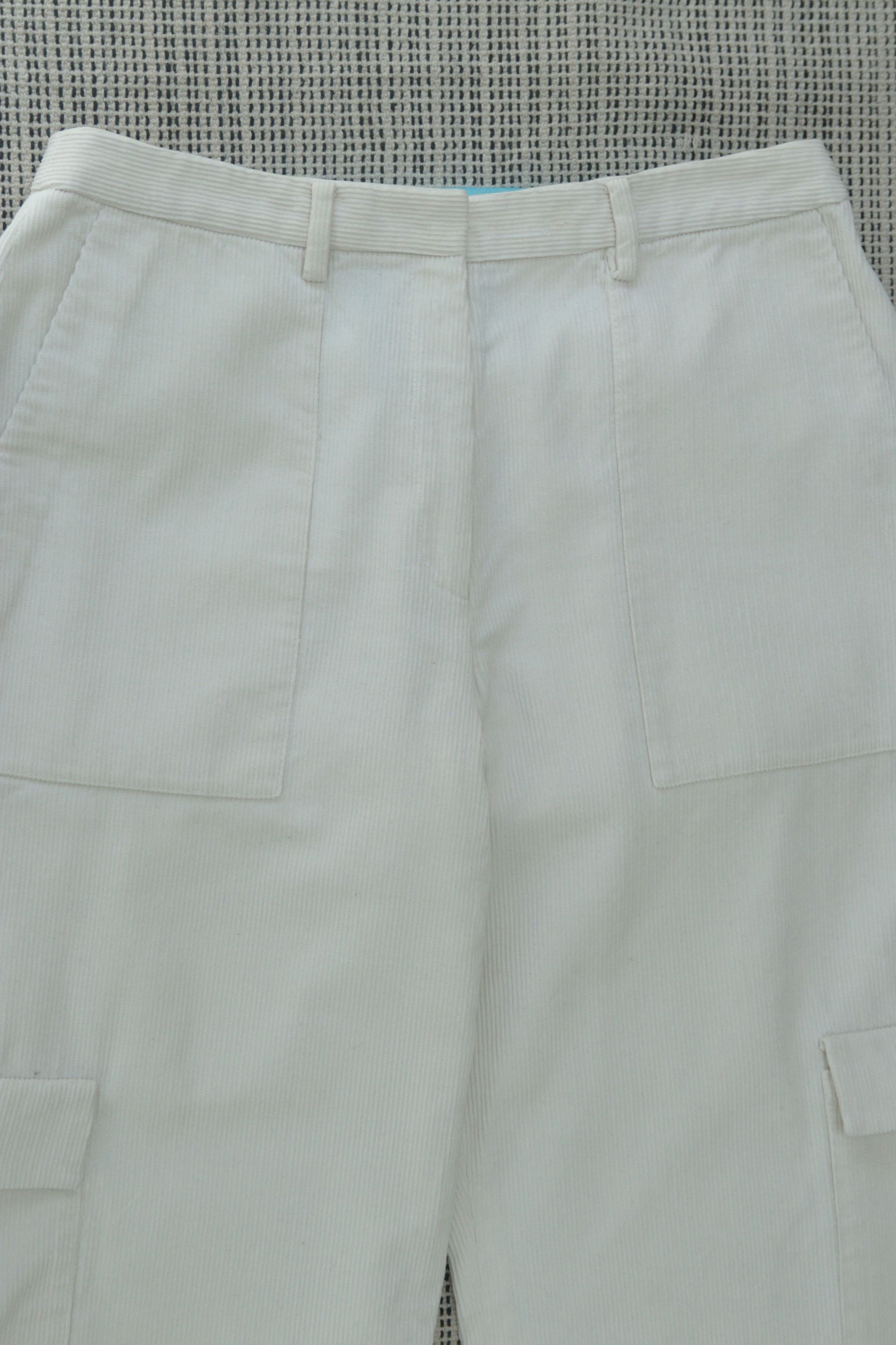Episode off-white corduroy wide-leg combat trousers Size 10
