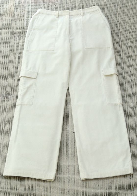 Episode off-white corduroy wide-leg combat trousers Size 10