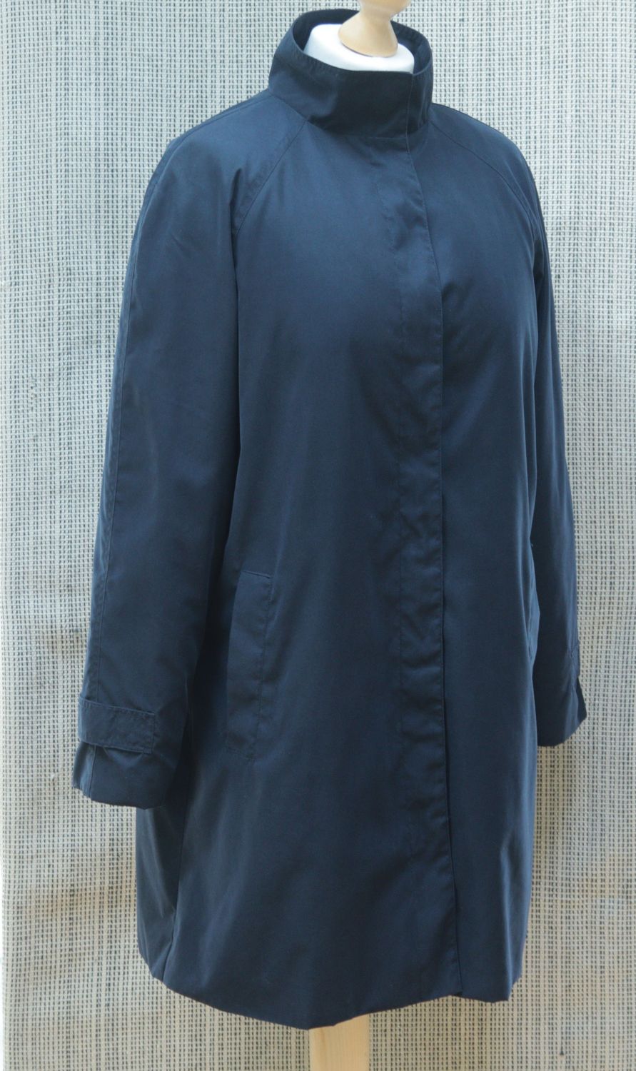 Patsy Seddon navy funnel neck raincoat Size M 12
