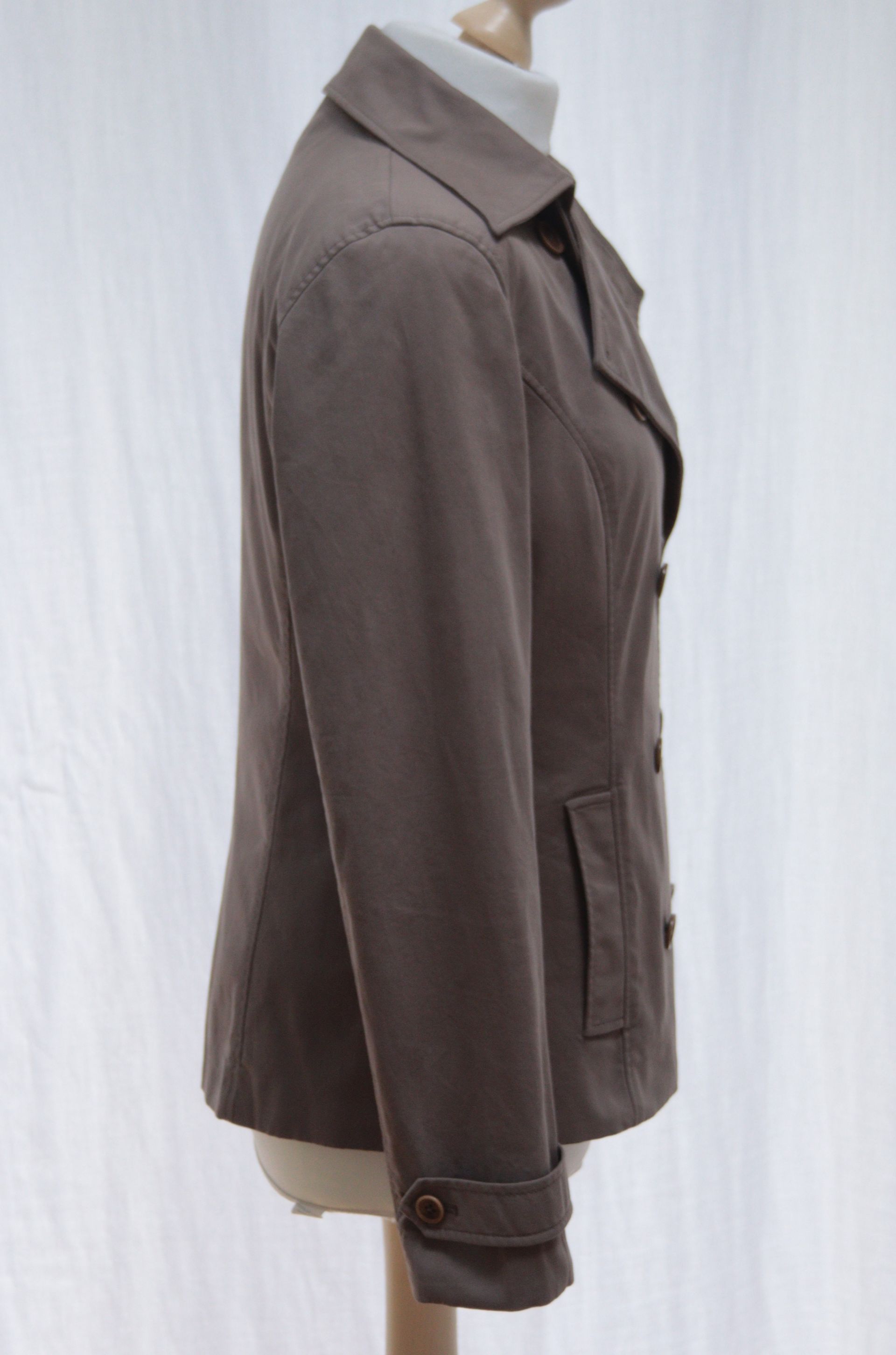 Episode mid-brown cotton pea coat jacket Size 12