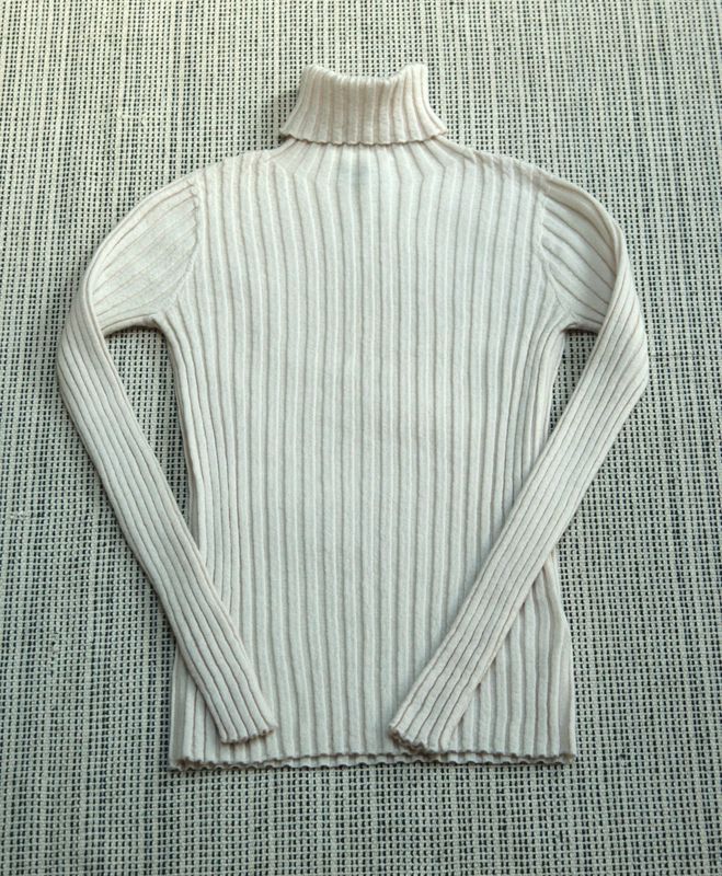 Jigsaw cream ribbed soft wool turtleneck Size M UK 12
