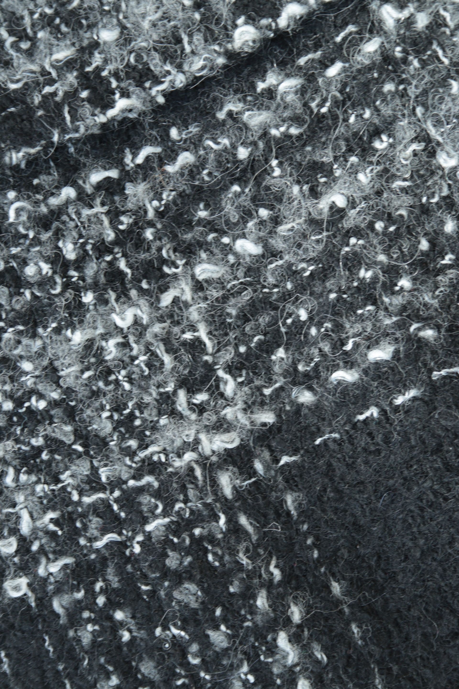 Planet black checked funnel neck belted jacket Size 8