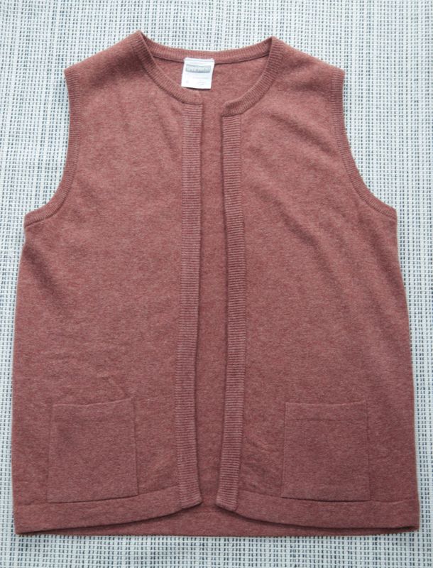 Jonelle rust pink wool waistcoat Size 14 (see measurements)