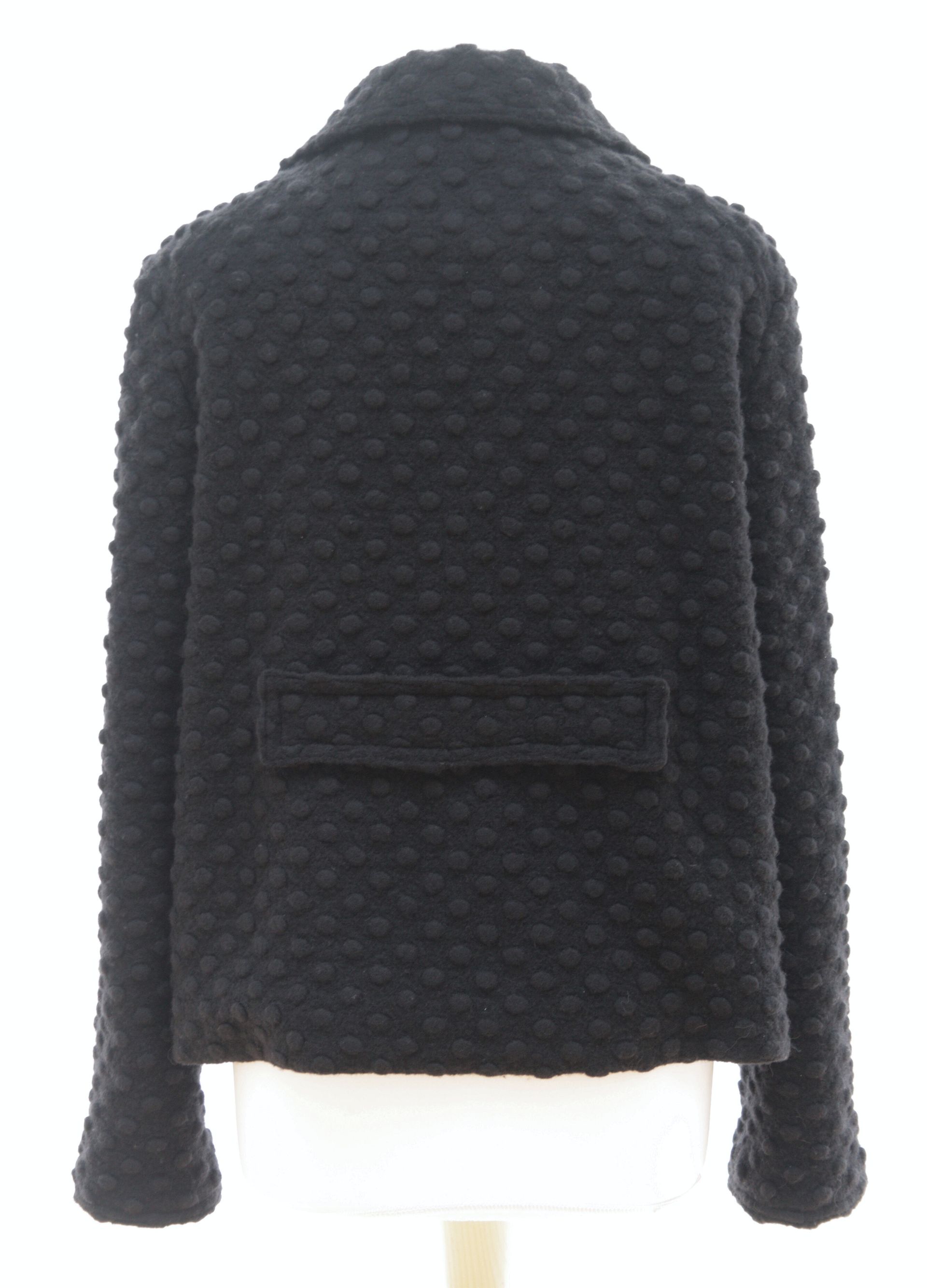 Avoca black wool jacket with bobble texture Size 10