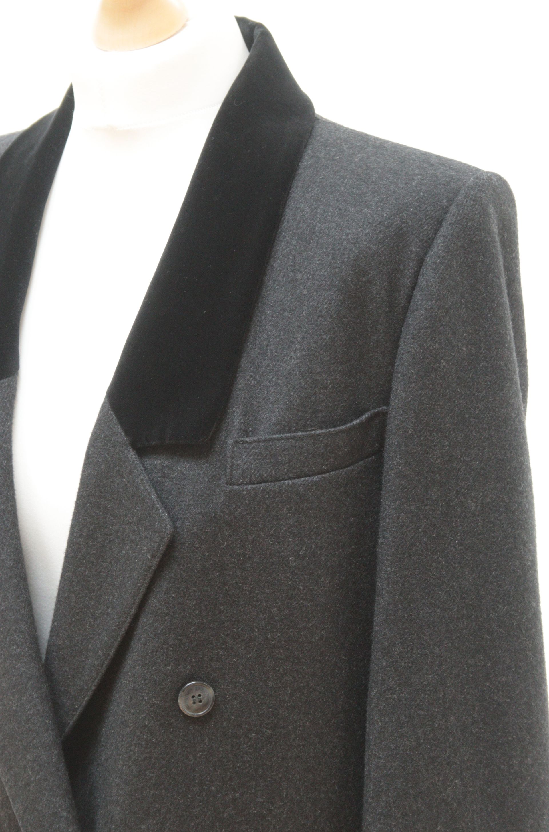 Planet charcoal wool blazer with velvet lapels Size UK 12