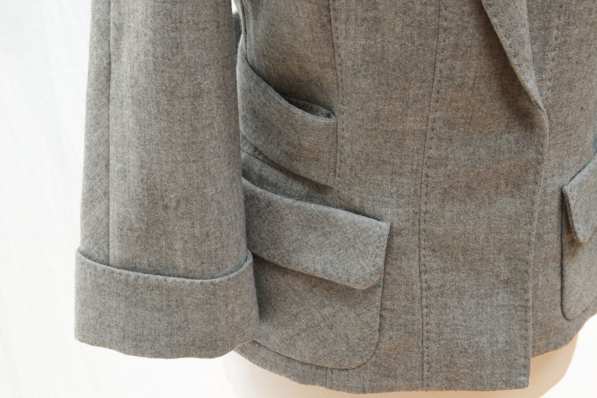 Whistles grey belted 3/4-sleeve jacket Size 10