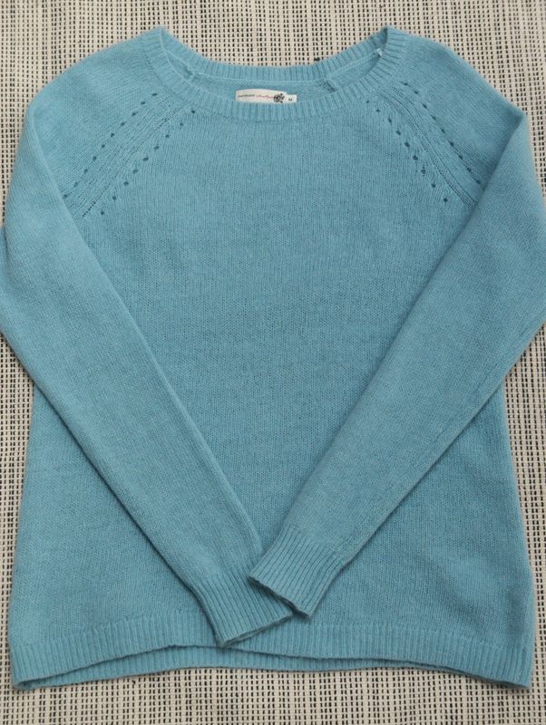Jackpot pale blue crew neck angora blend jumper Size M UK 12