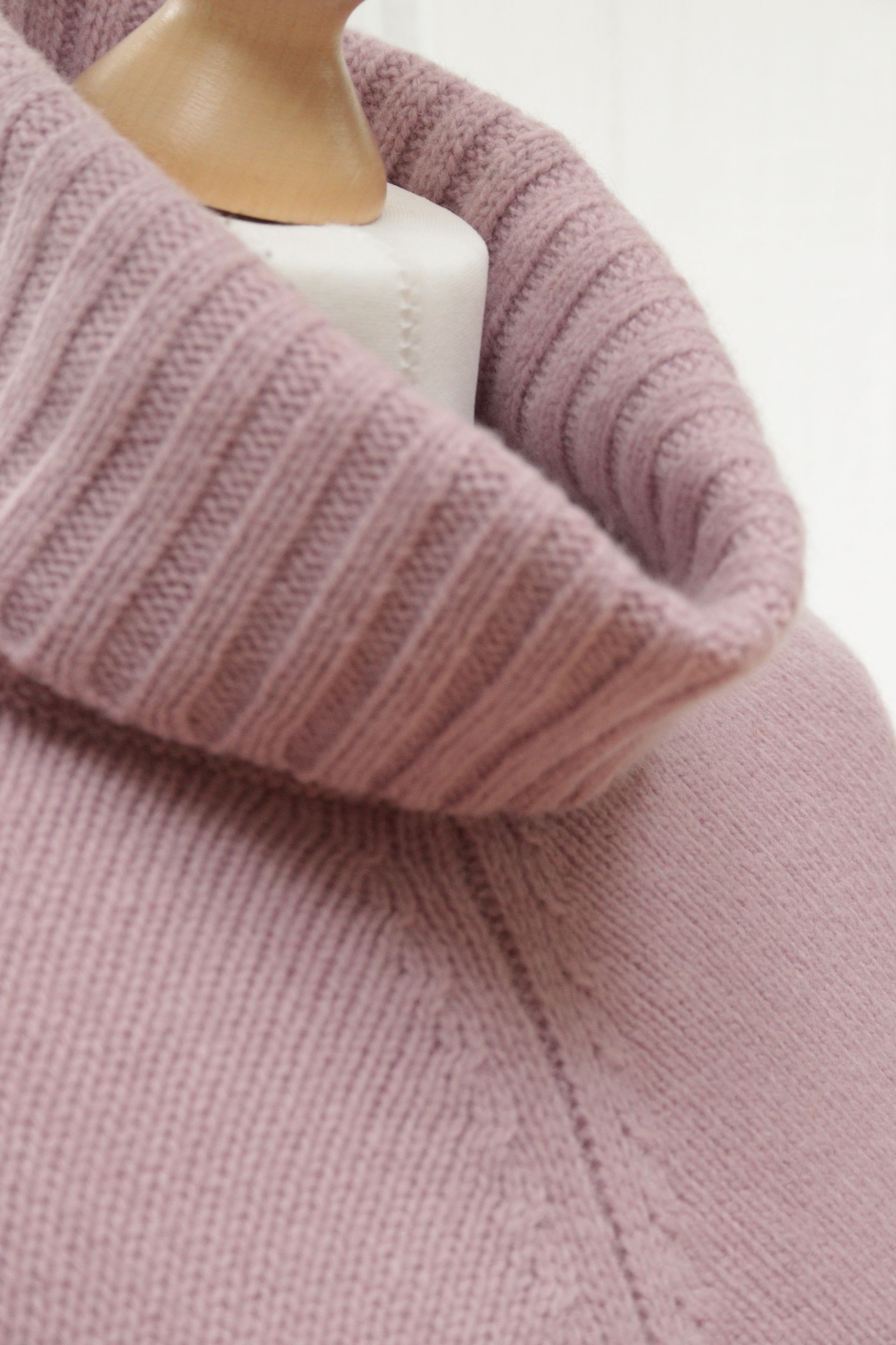 Monsoon mauve pink cowl neck lambswool mini poncho Size S/M