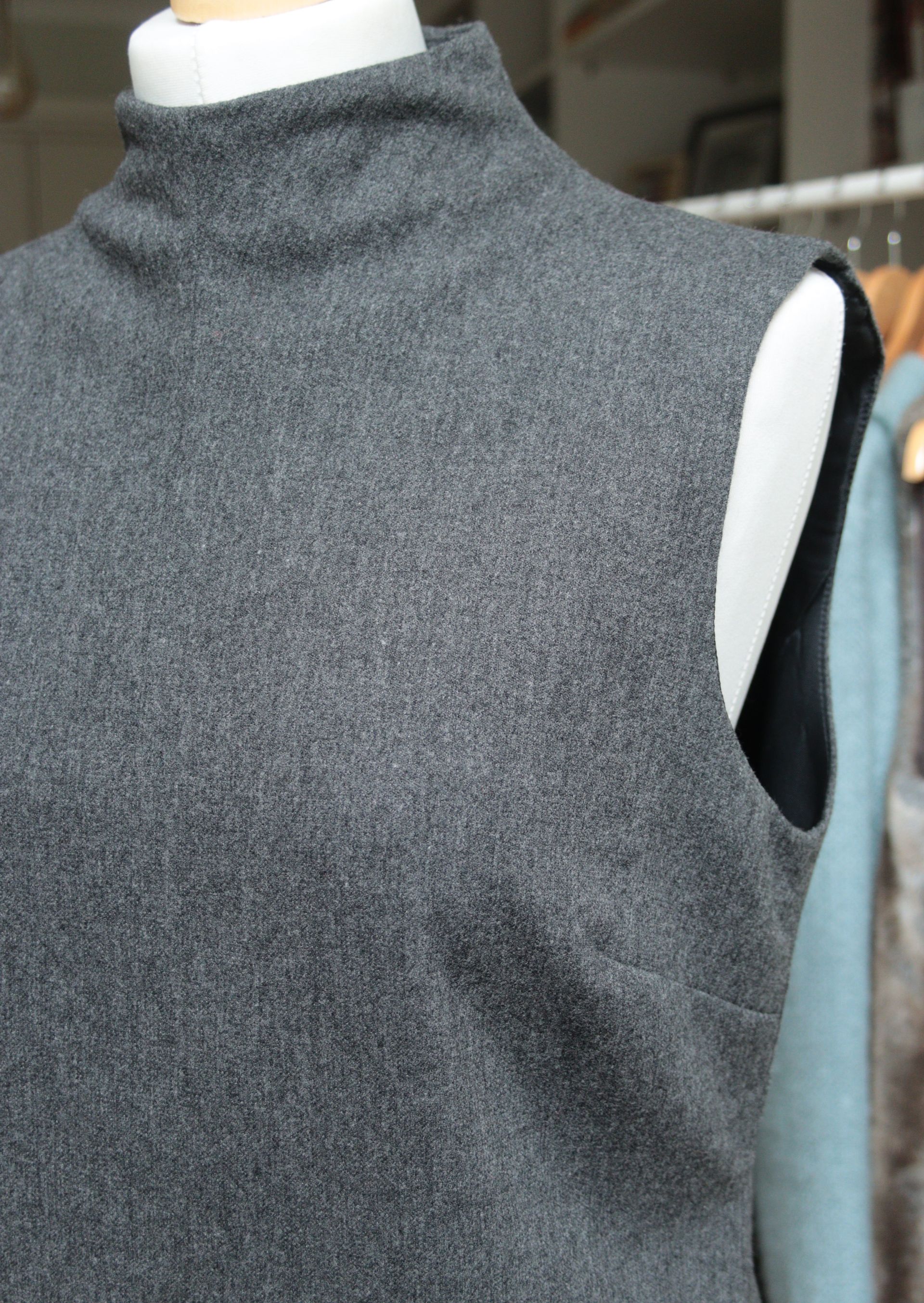 ​Next charcoal wool sleeveless top Size UK 14