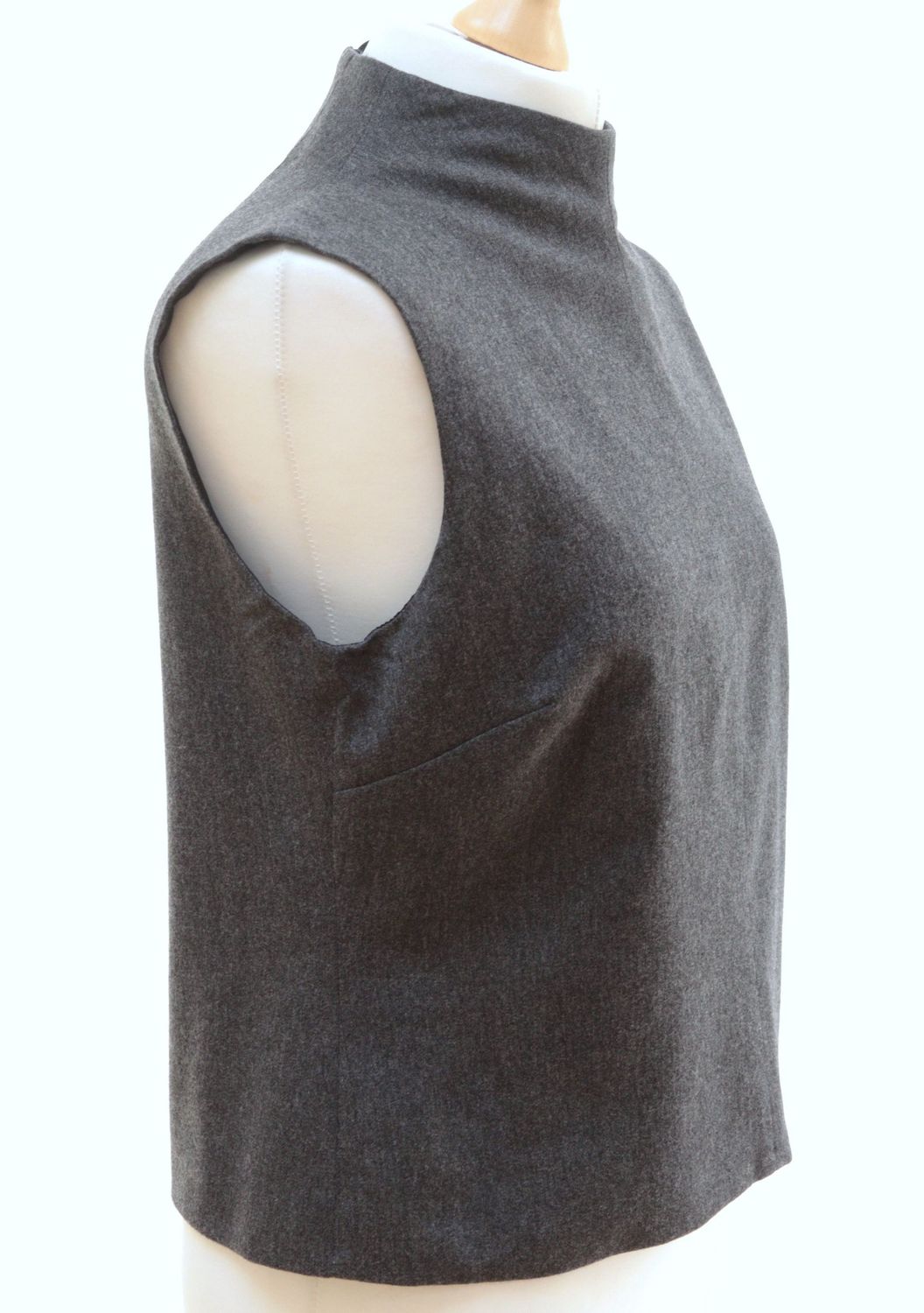 ​Next charcoal wool sleeveless top Size UK 14