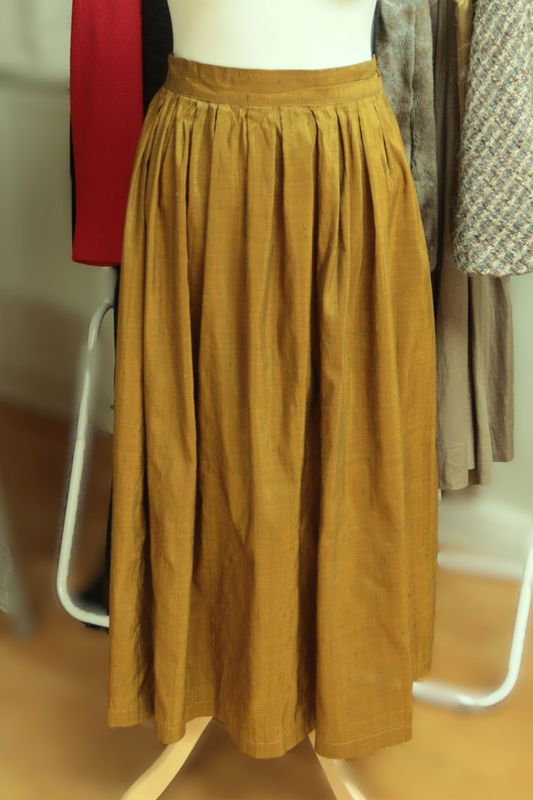 Next Collection acid-toned gold silk dupion skirt Size UK 10